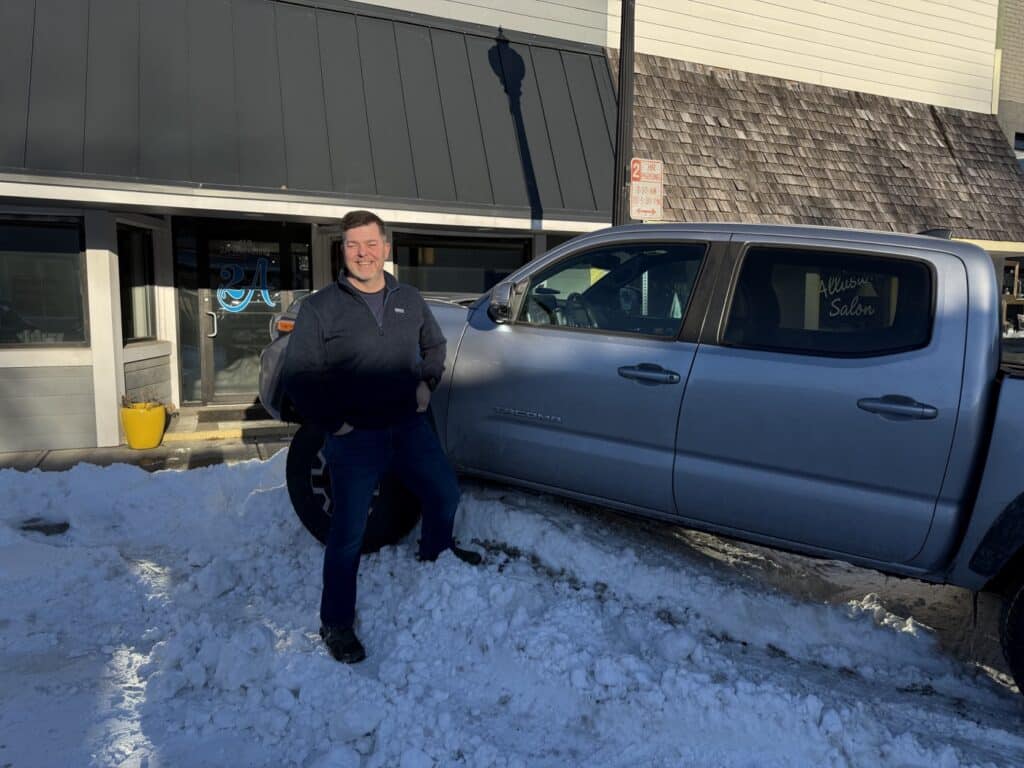 Chris having fun in the snow